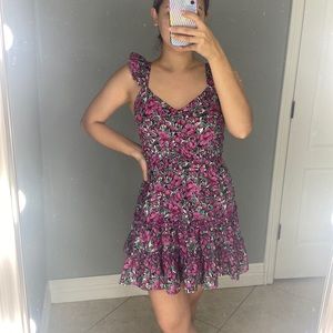 Colorful dress with open back